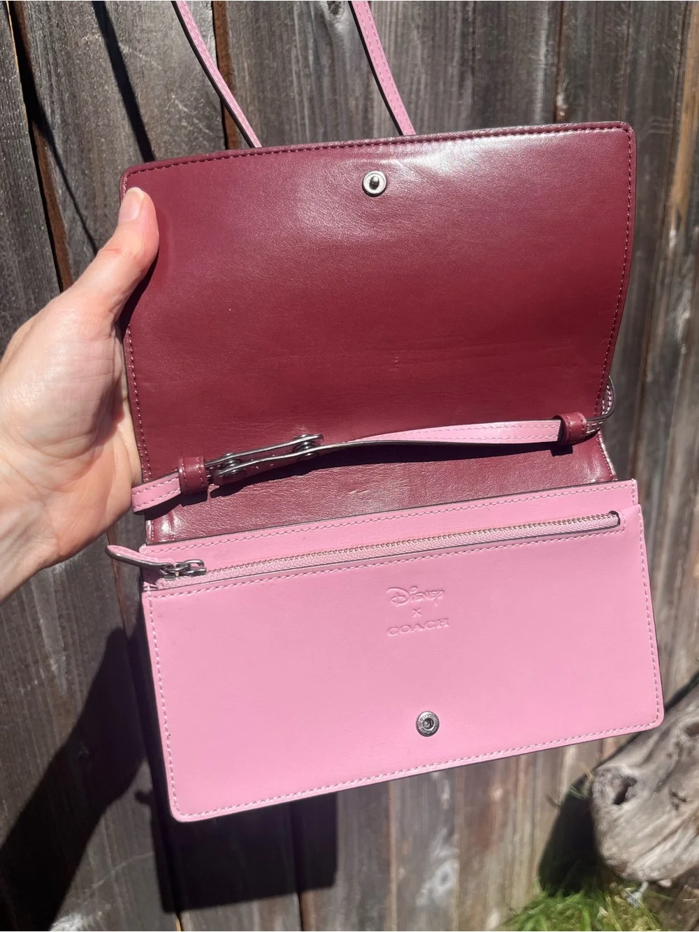 Disney X Coach Hayden Foldover Crossbody Clutch in with Sleeping Beauty Design
